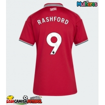 Camisa de Futebol Manchester United Marcus Rashford #9 Equipamento Principal Mulheres 2026-27 Manga Curta